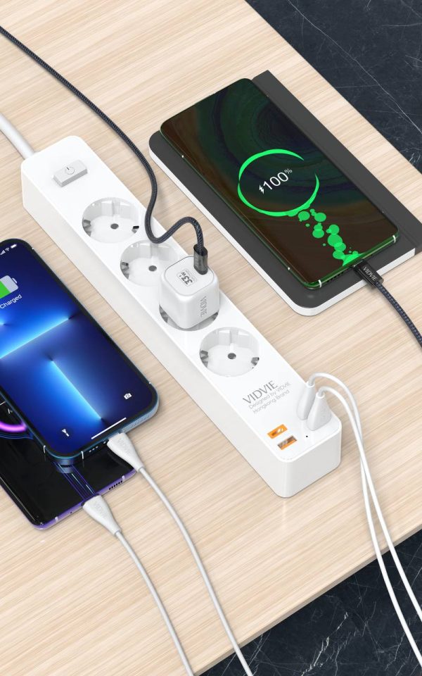 شارژر PD و چندراهی VIDVIE POWER STRIP - Image 5